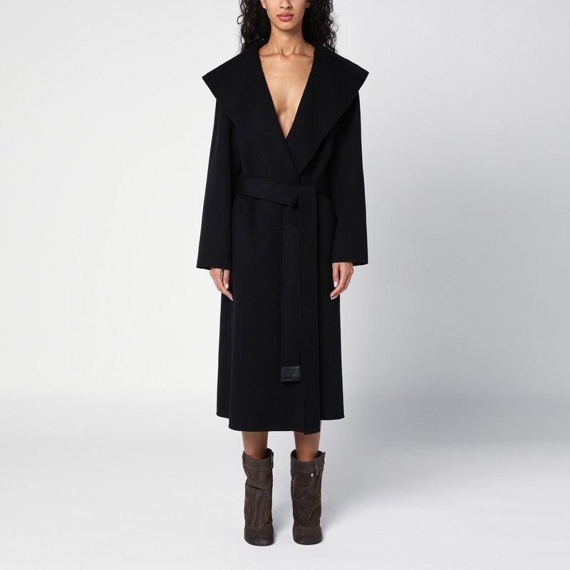 Loewe Black Wool And Cashmere Coat Women - 1