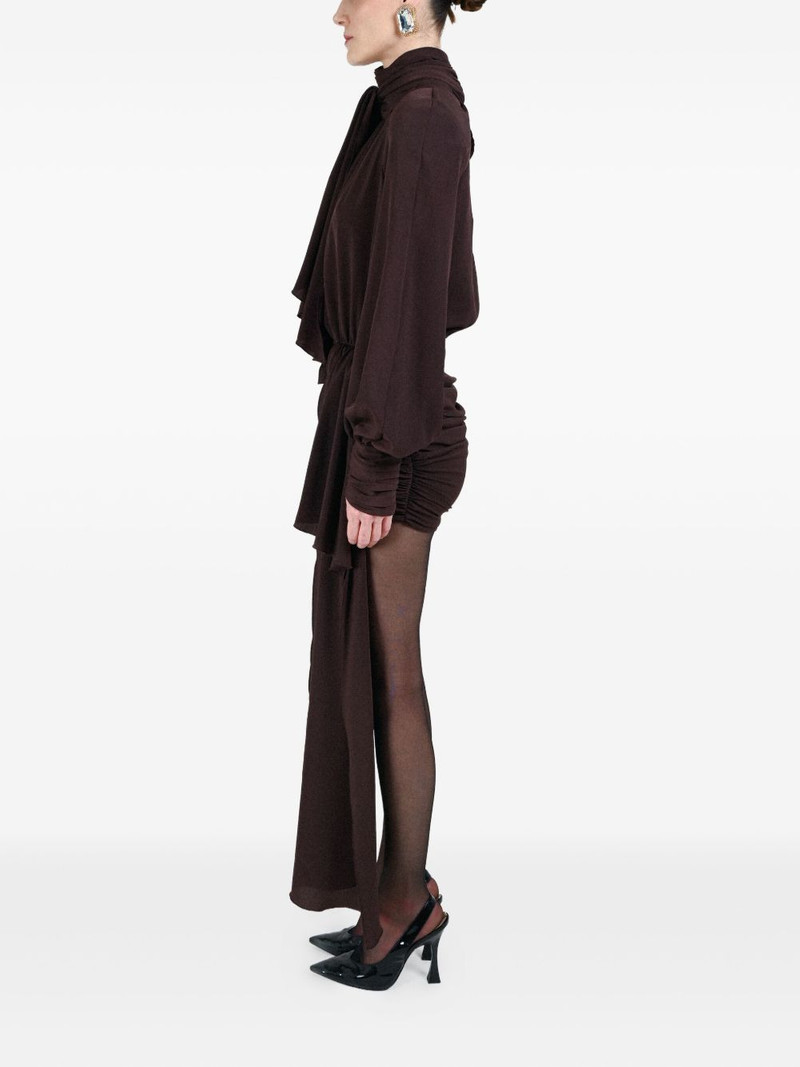 draped-detail mini dress 5