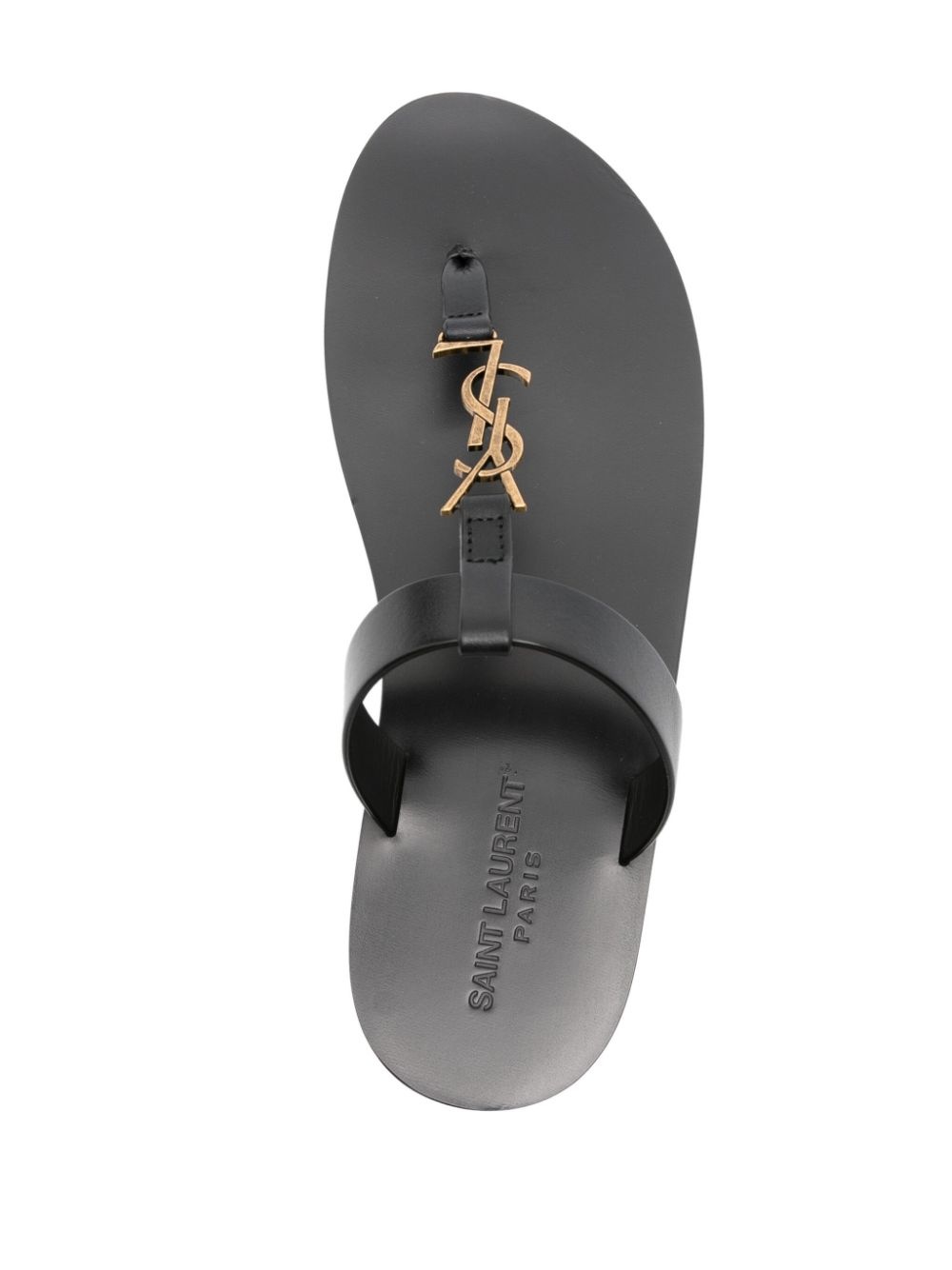 Cassandre logo-plaque leather sandals - 4