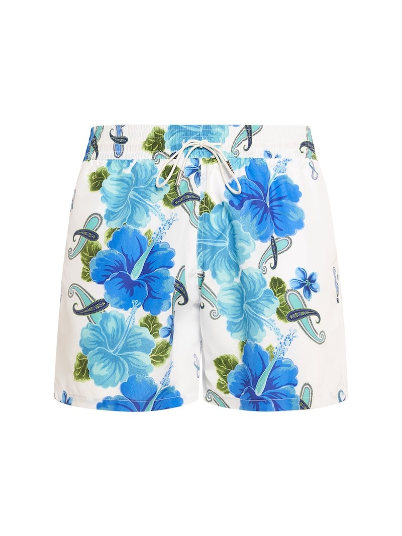 Floral printed swim shorts - 1