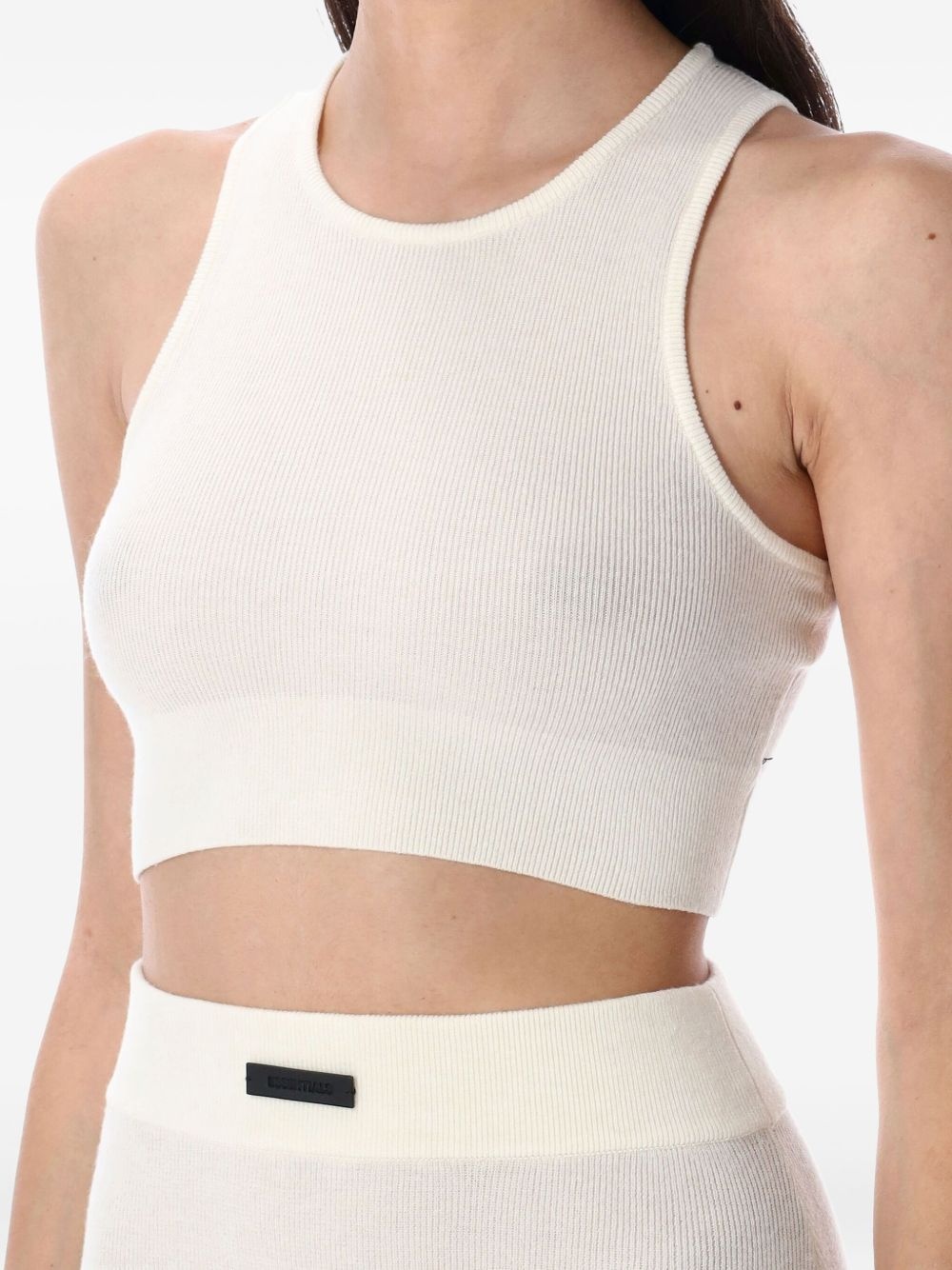 round-neck ribbed-knit tank top - 3