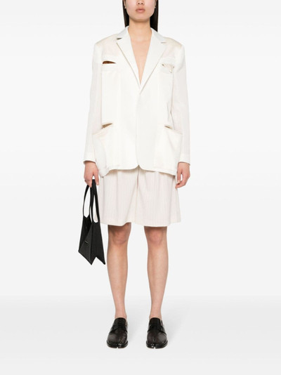 sacai cut-out single-breasted blazer outlook