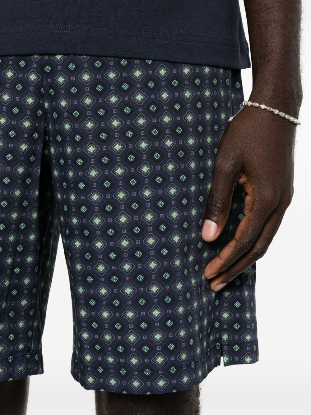 Vincento geometric-pattern shorts - 5