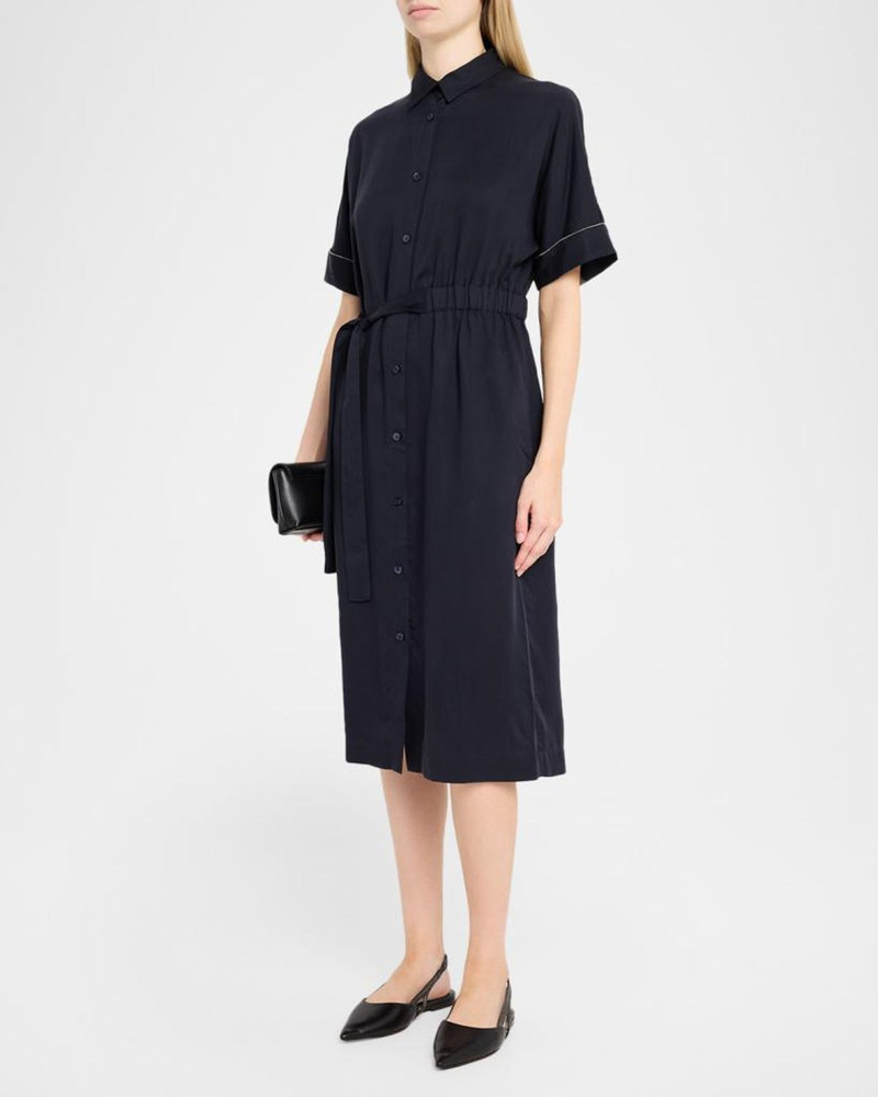 Chain-Trim Midi Shirtdress 4