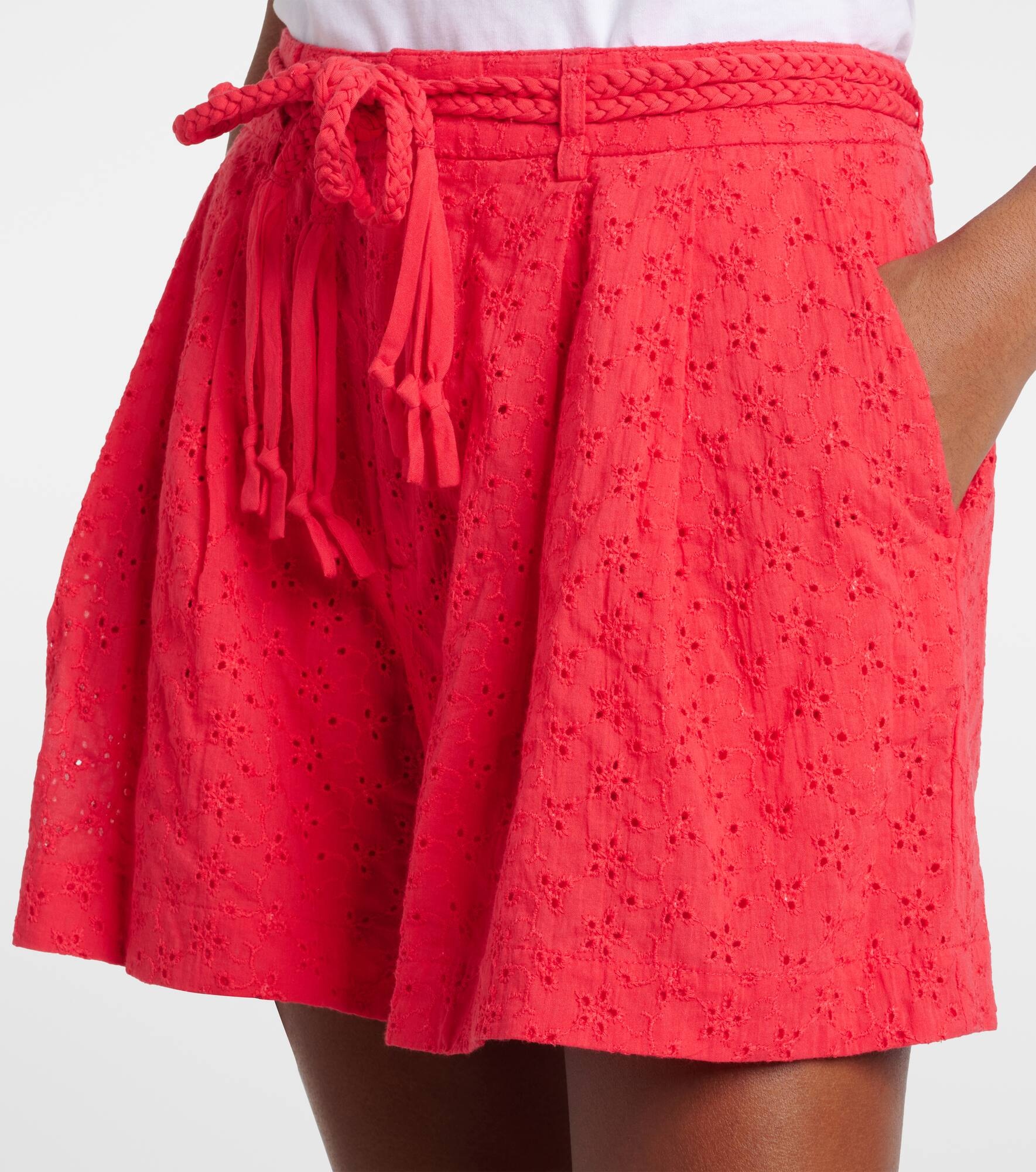 Chantal broderie anglaise cotton shorts - 4