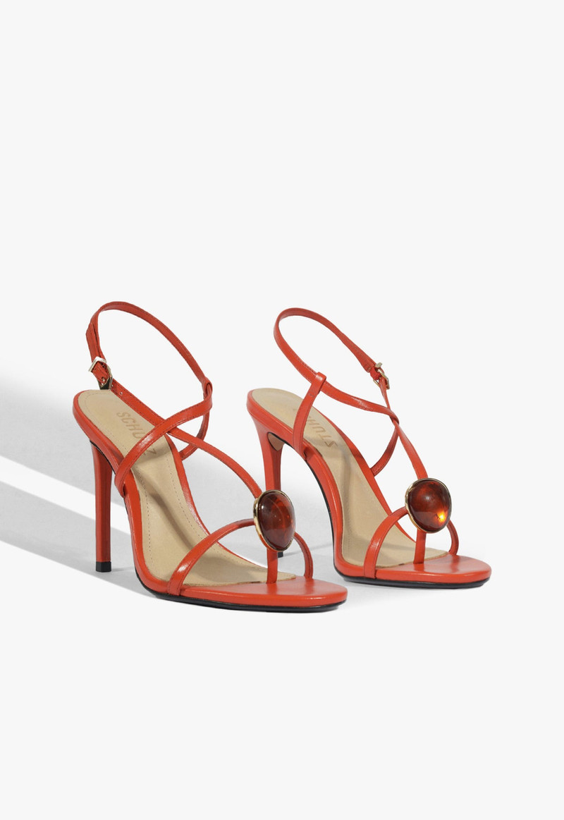 Azure Embellished Leather Sandal 1