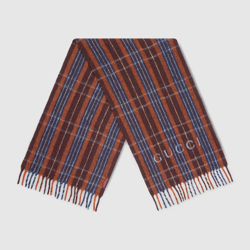 GUCCI Wool scarf with Gucci logo outlook