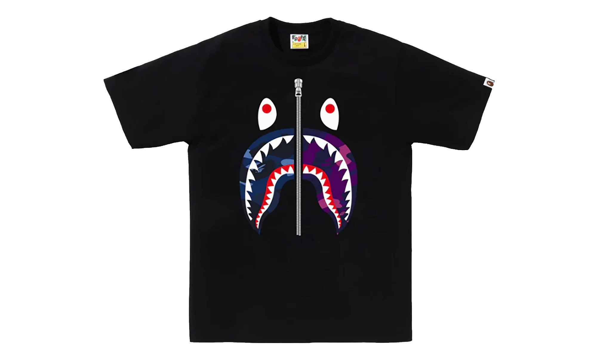 Color Camo Separate Shark Tee "Black - Blue / Purple" 1K80 110 021 BLACK NAVY - 1