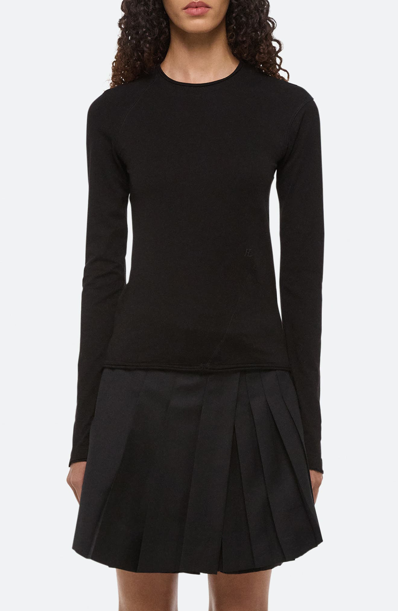 Helmut Lang Twisted Jersey Top in Black at Nordstrom - 1