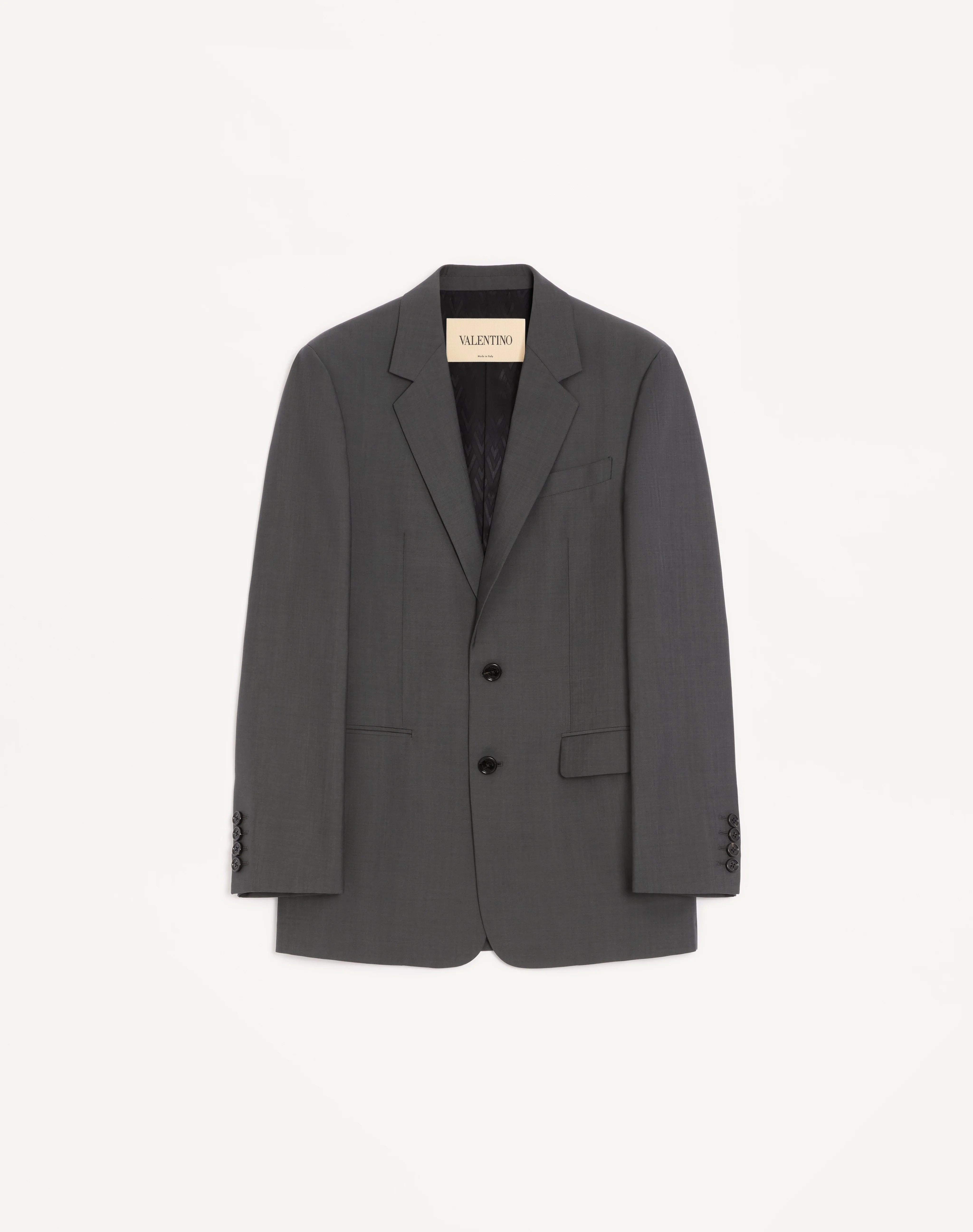 VALENTINO SINGLE-BREASTED WOOL JACKET - 1