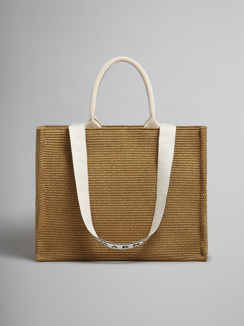 BEY TOTE BAG IN BROWN RAFFIA 1