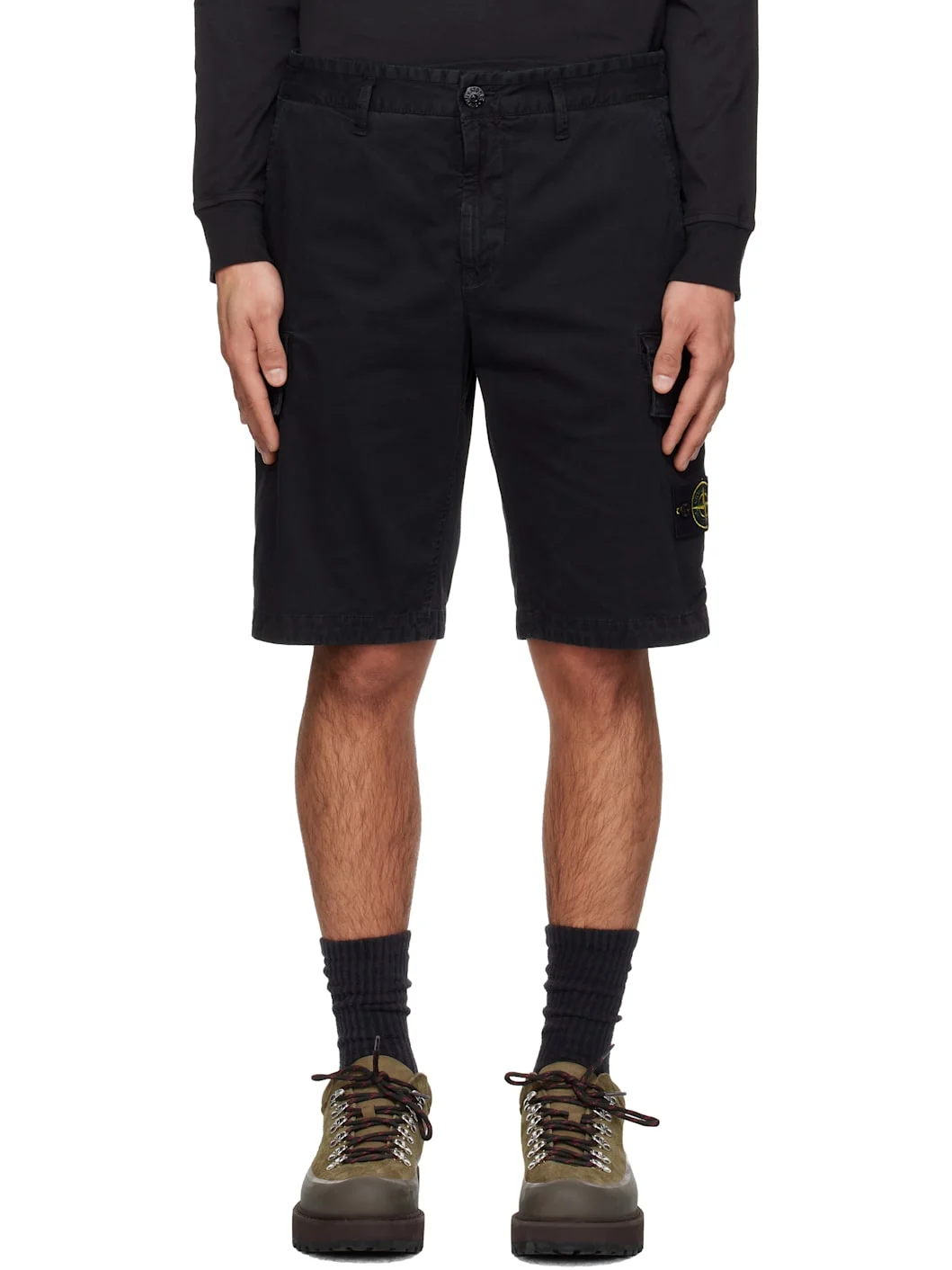 Black L100018 Cargo Shorts - 1