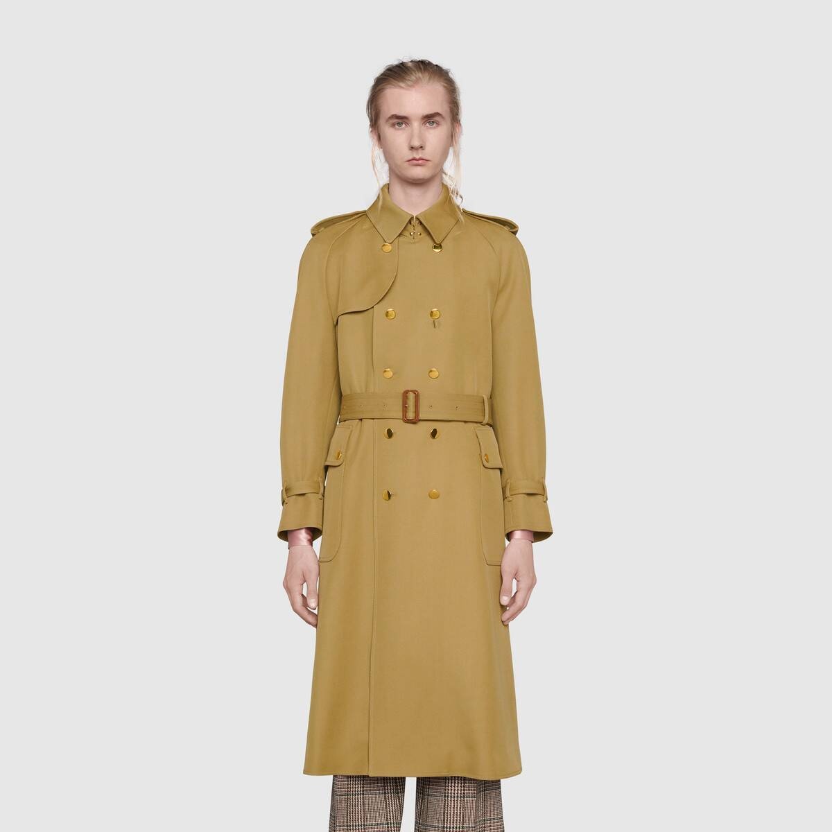 Wool trench coat with Gucci Boutique - 3