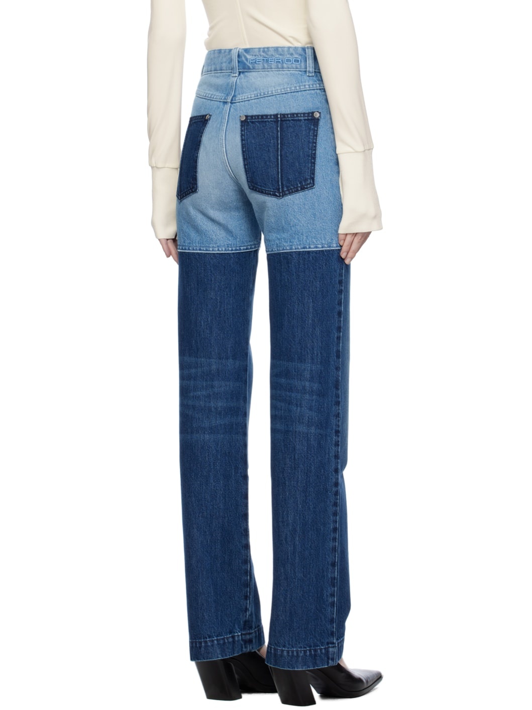 パンツ PETER DO combojeans Peter Do Combo Denim Jean in Light Blue & Medium Blue | FWRD