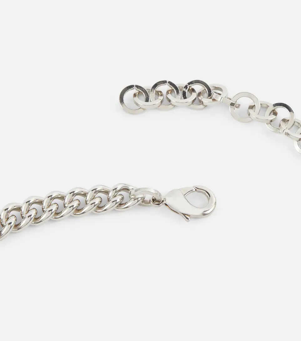 Crystal-embellished chainlink choker - 2