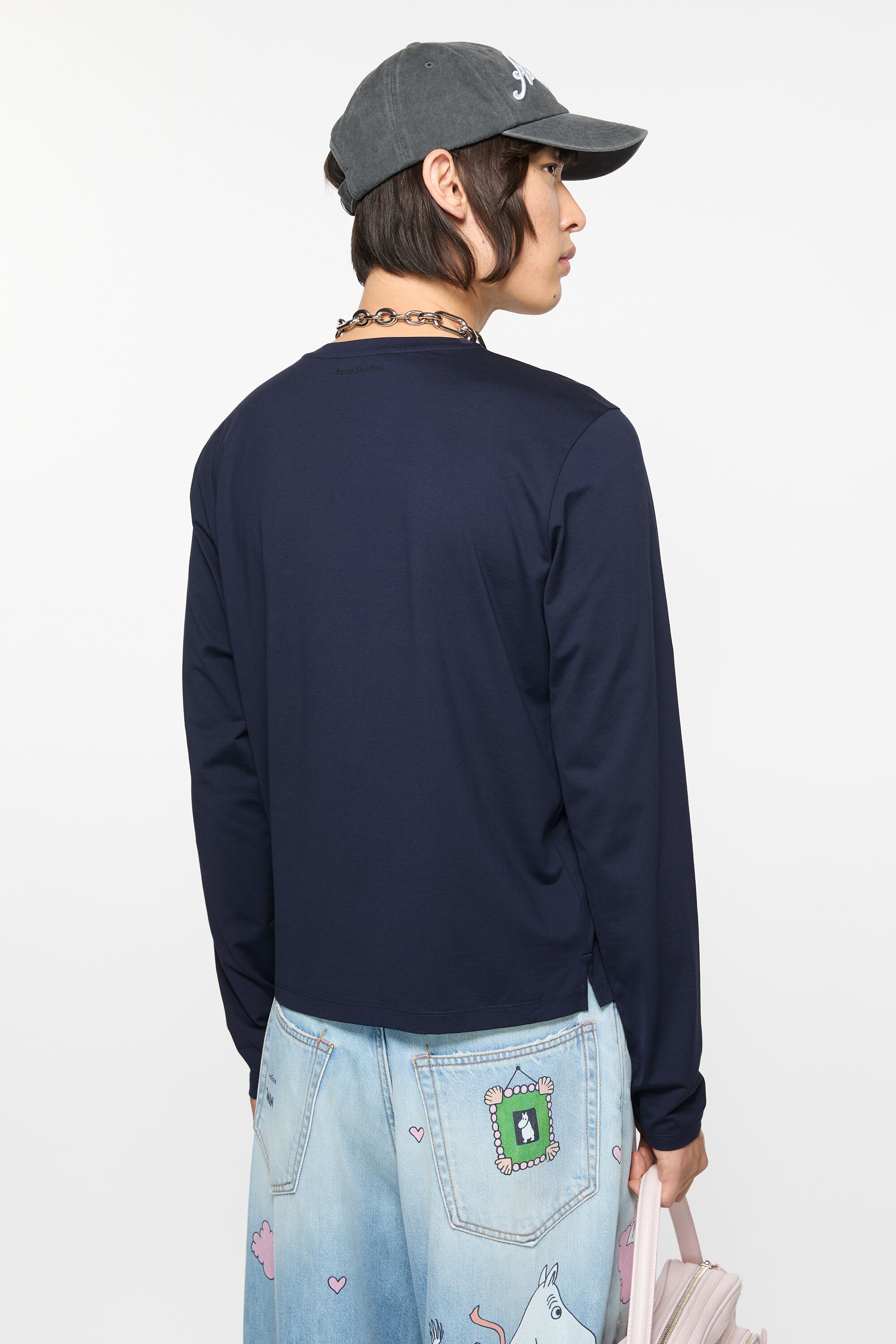 Long sleeve t-shirt - regular fit - Navy blue - 3