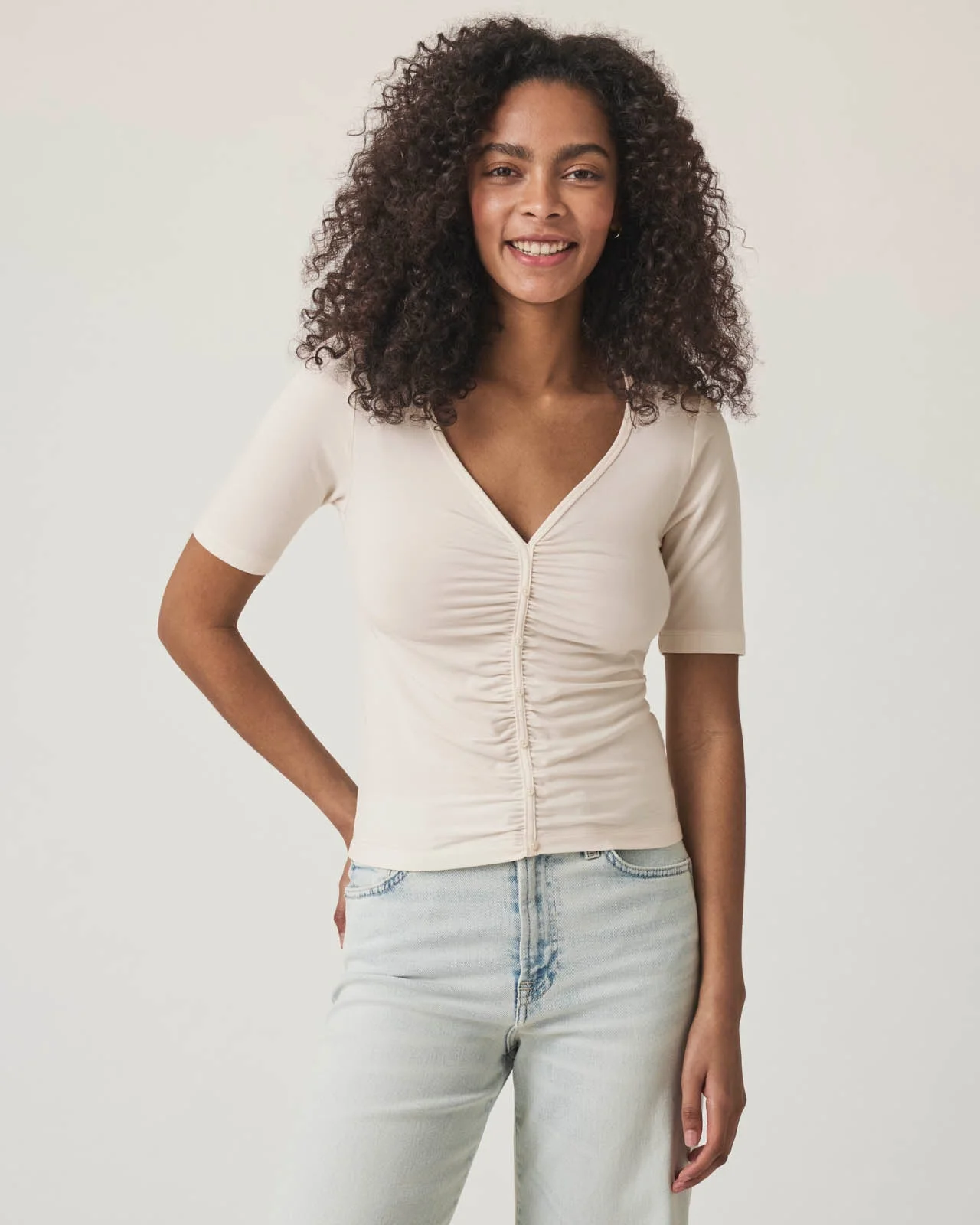 Yasmina Ruched Tee - 1
