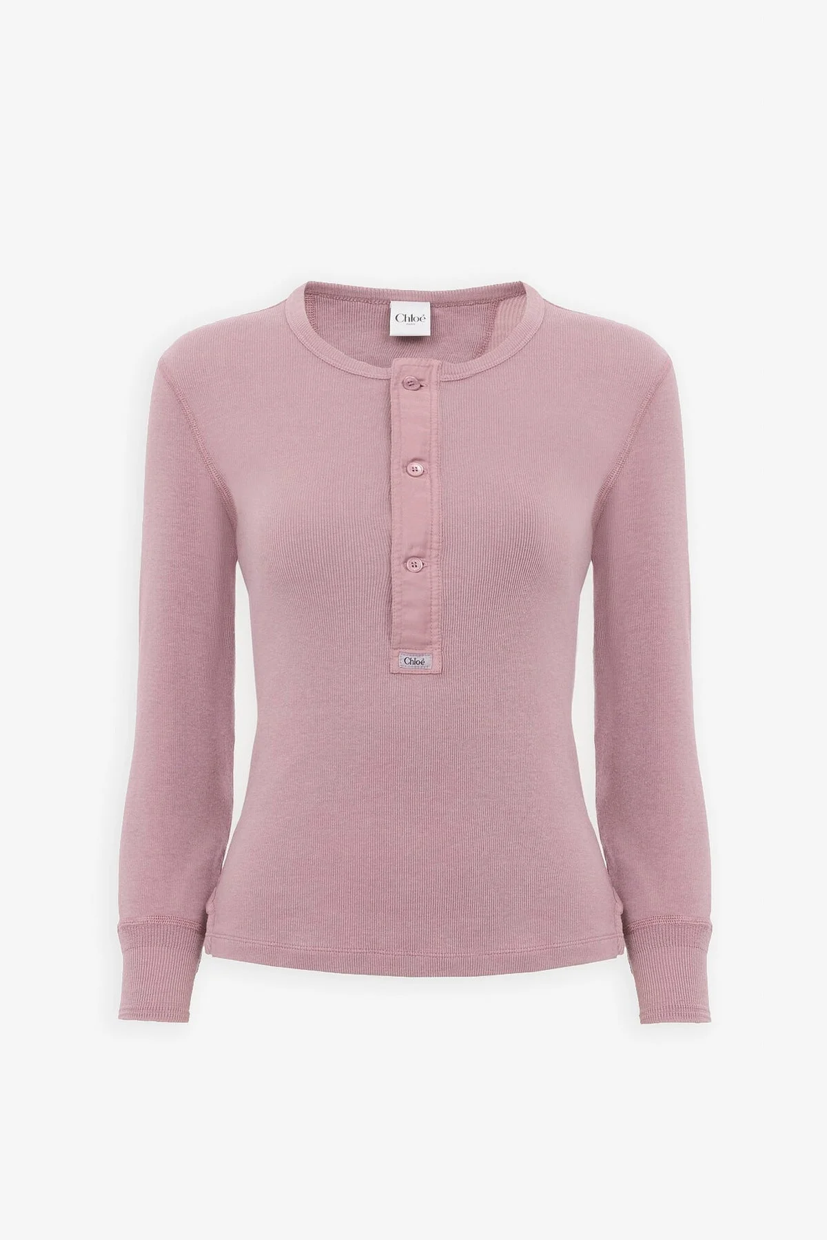 Blushy purple henley top - 1