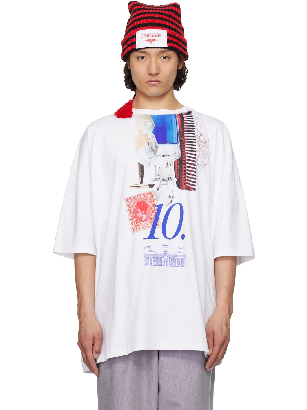 White Oversized '10' Year T-shirt - 1