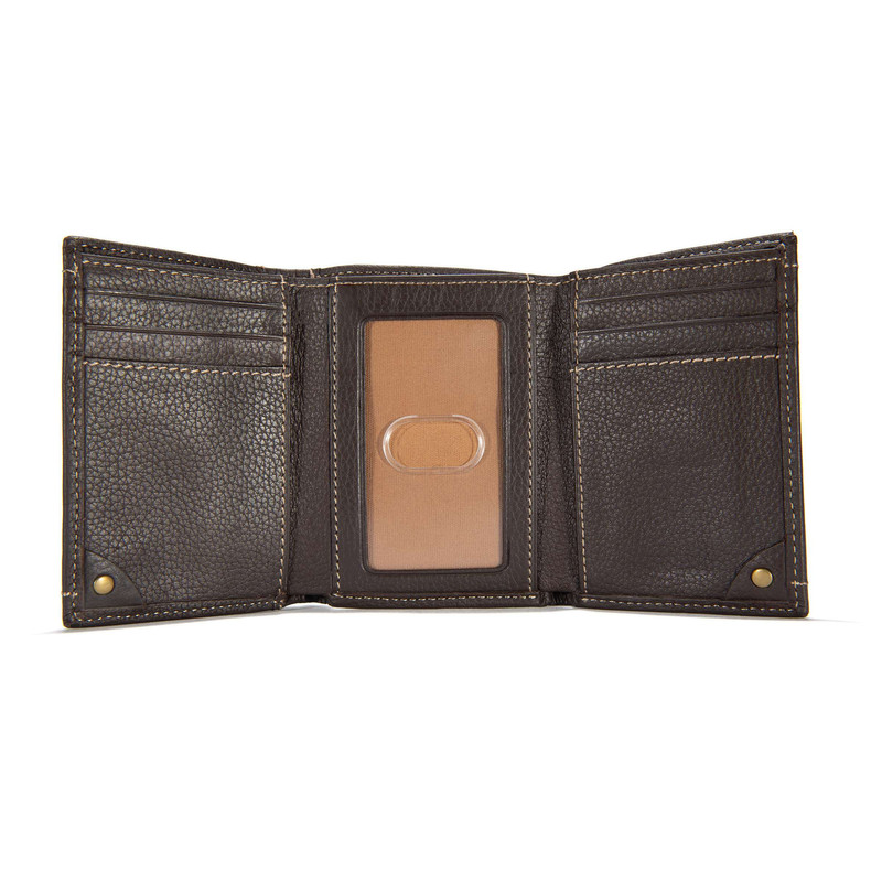 Milled Pebble Trifold Wallet 4