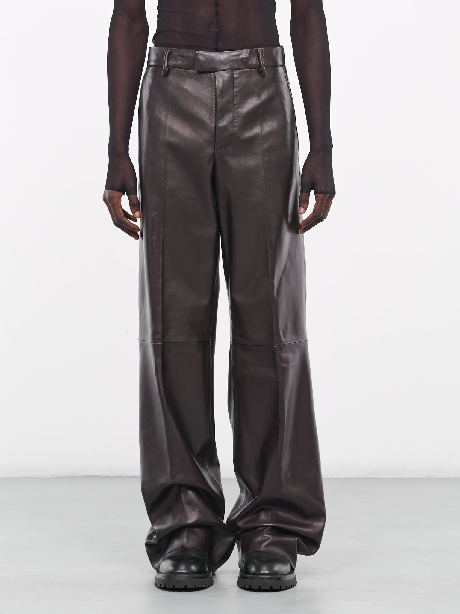 Gaspar Flared Leather Trousers - 1