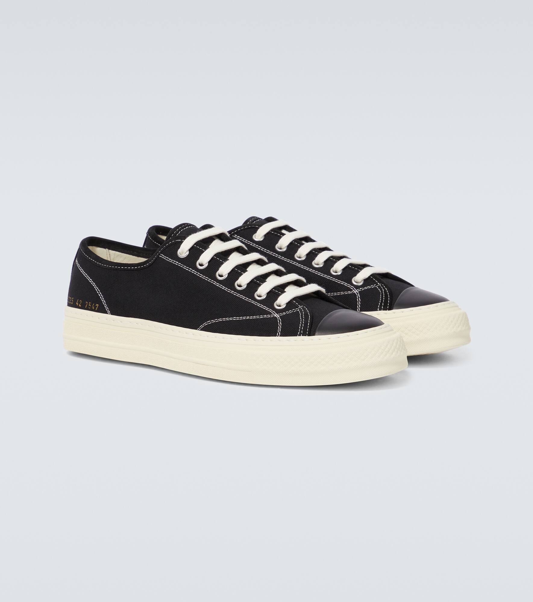 Tournament in Canvas leather-trimmed sneakers - 5