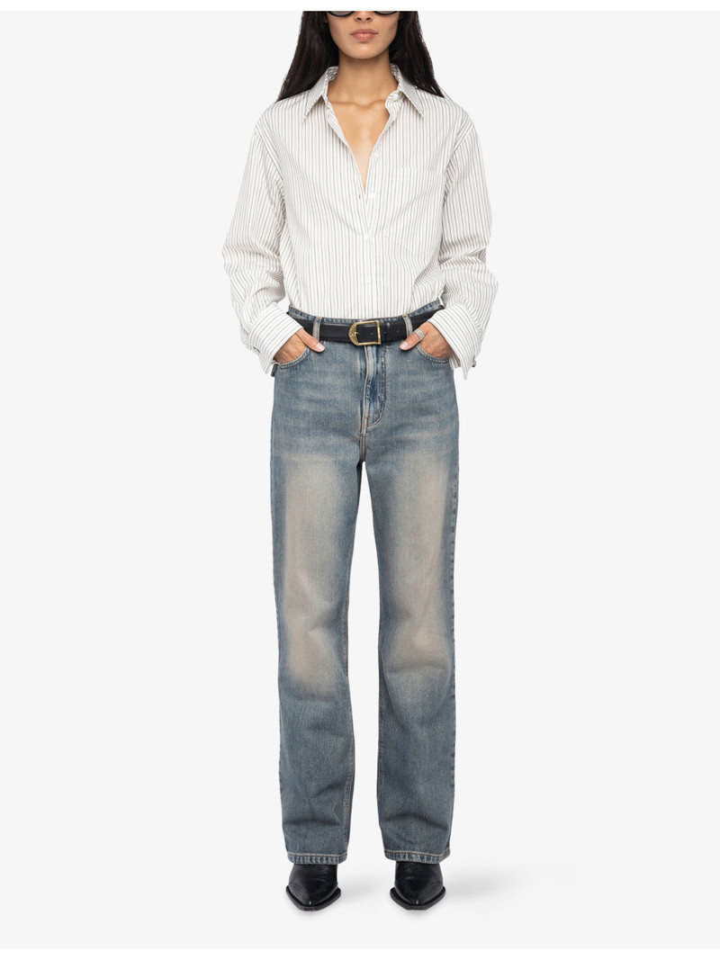 Zadig & Voltaire Morning Brand-Print Cotton Shirt outlook