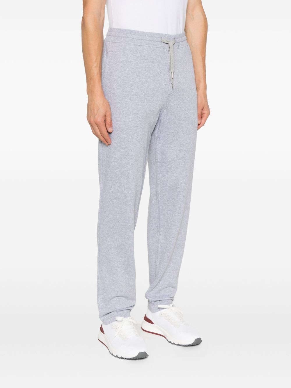 drawstring cotton track pants - 3