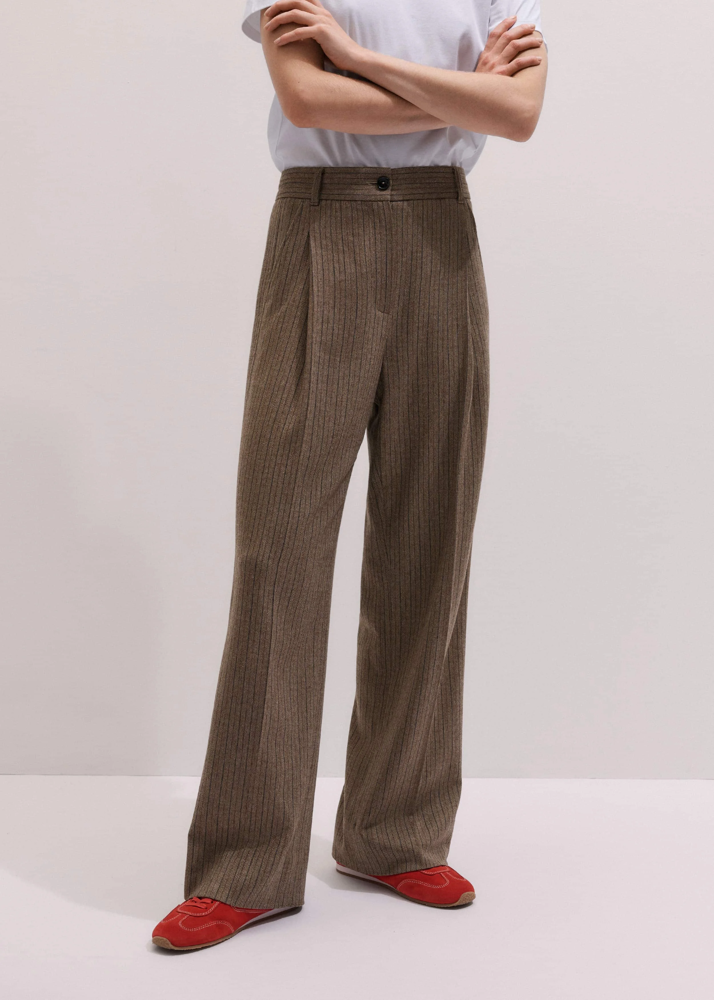 Pleat Tapered Trouser - 1