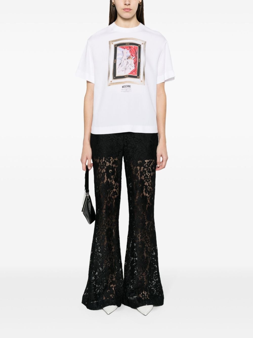 painting-print crepe blouse - 2