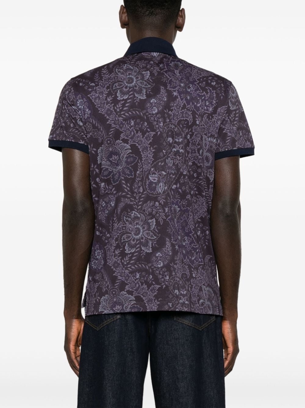 floral-paisley polo shirt - 3