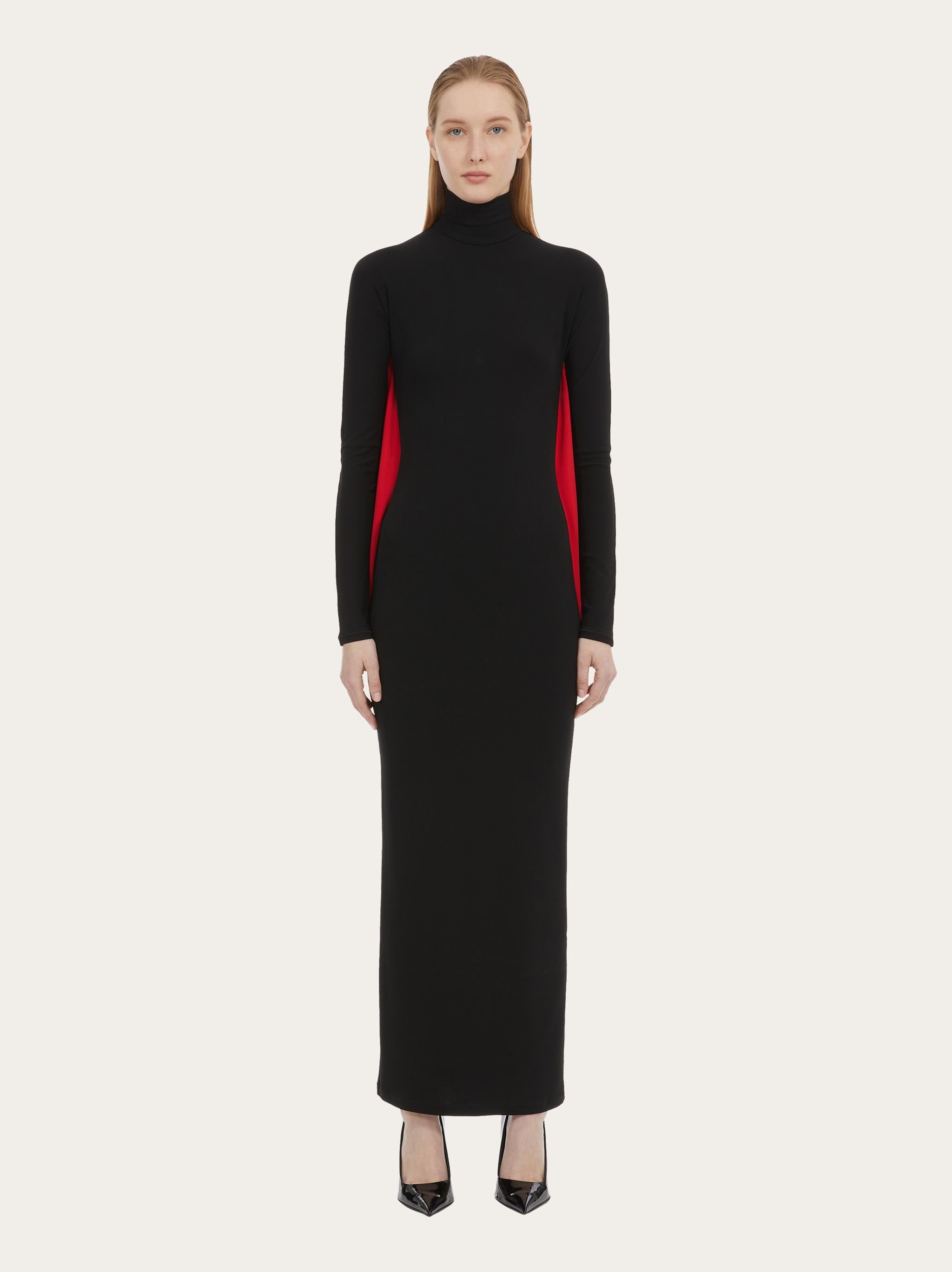 Batwing color block dress - 2