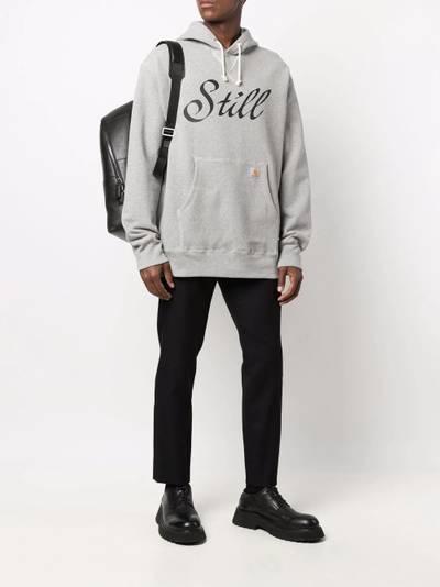 Junya Watanabe MAN slogan print hoodie outlook