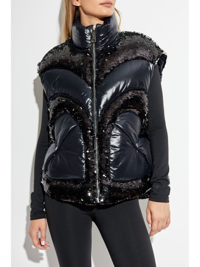 sequin-embellished puffer gilet 3