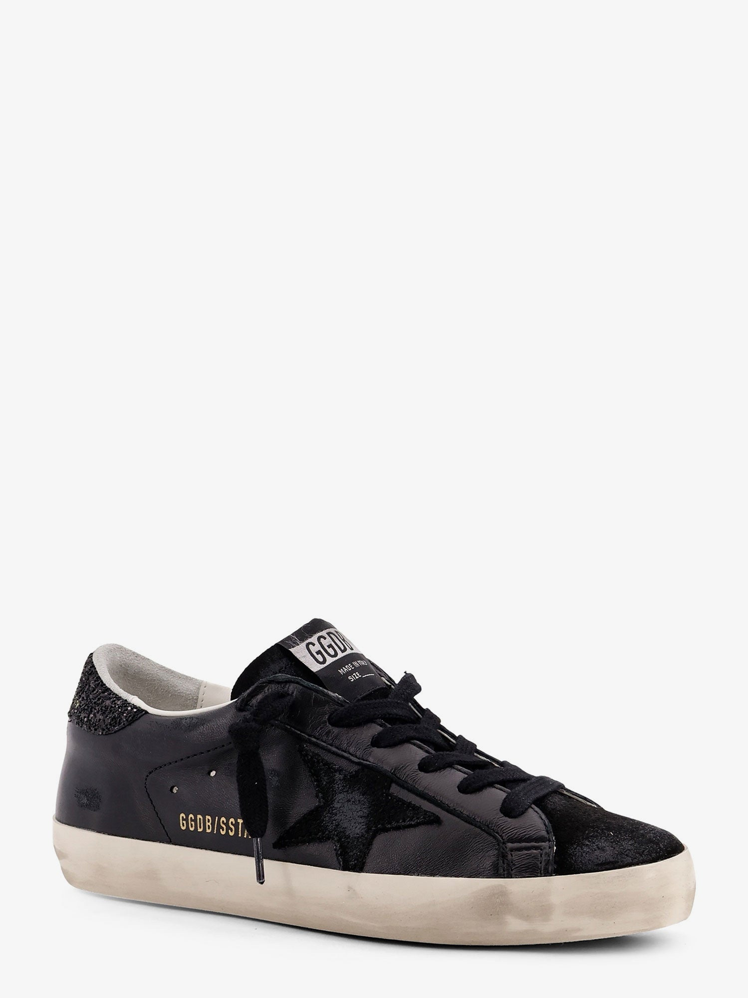 Golden Goose Deluxe Brand Super-Star Classic With List Low-Top Sneakers With Suede Inserts And Glitt - 2