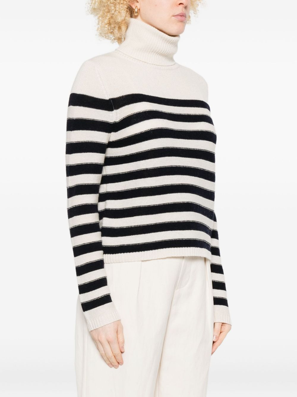 turtleneck striped sweater - 3