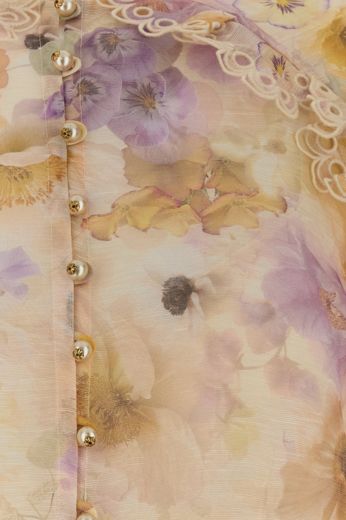 Printed linen blend Memento shirt - 3