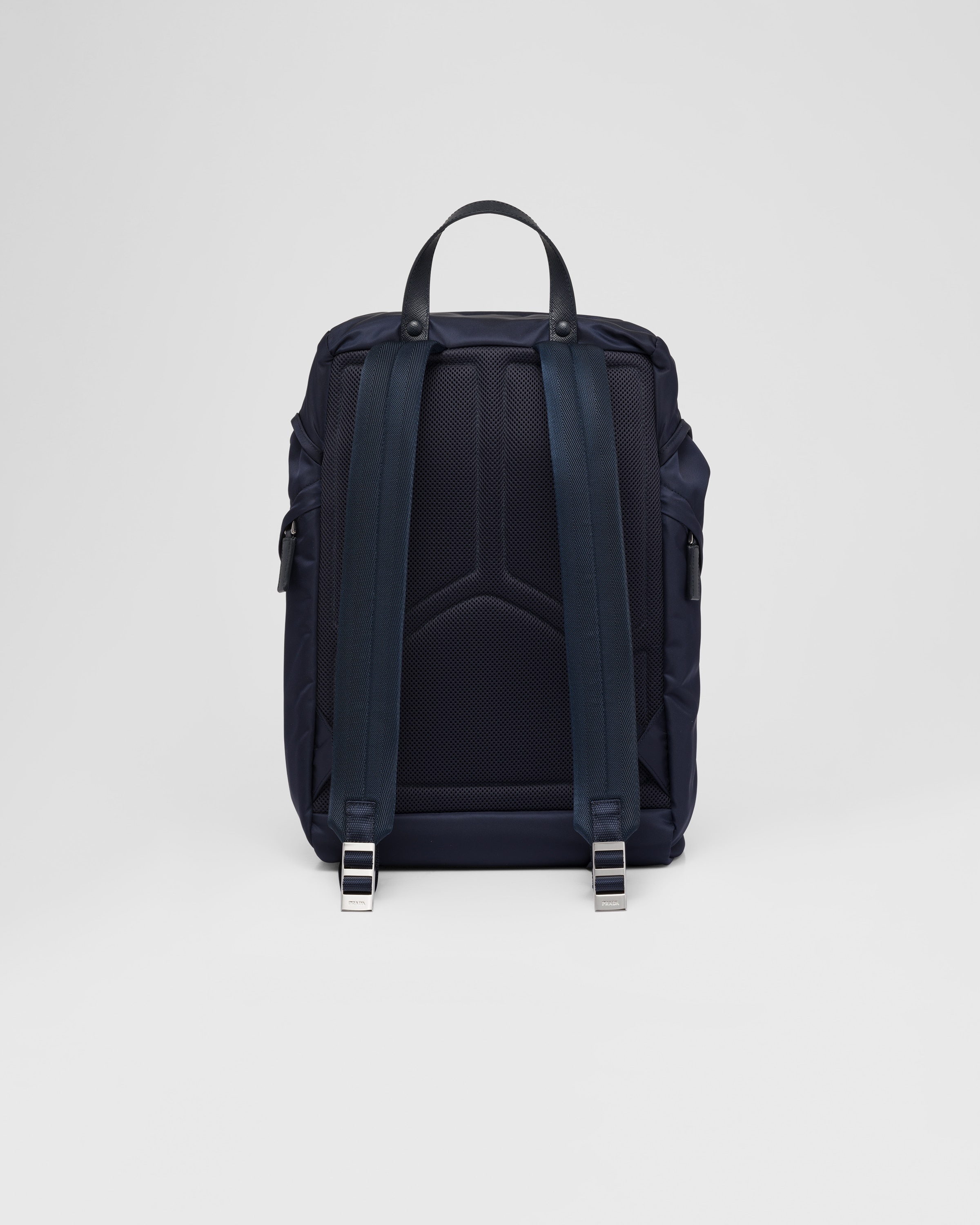 Re-Nylon and Saffiano leather backpack - 4