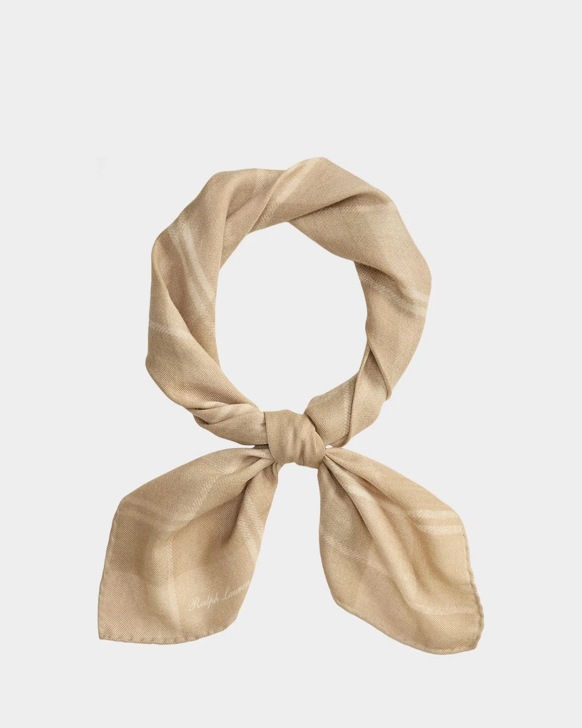 Men's Plaid Cashmere-Silk Neckerchief - 1