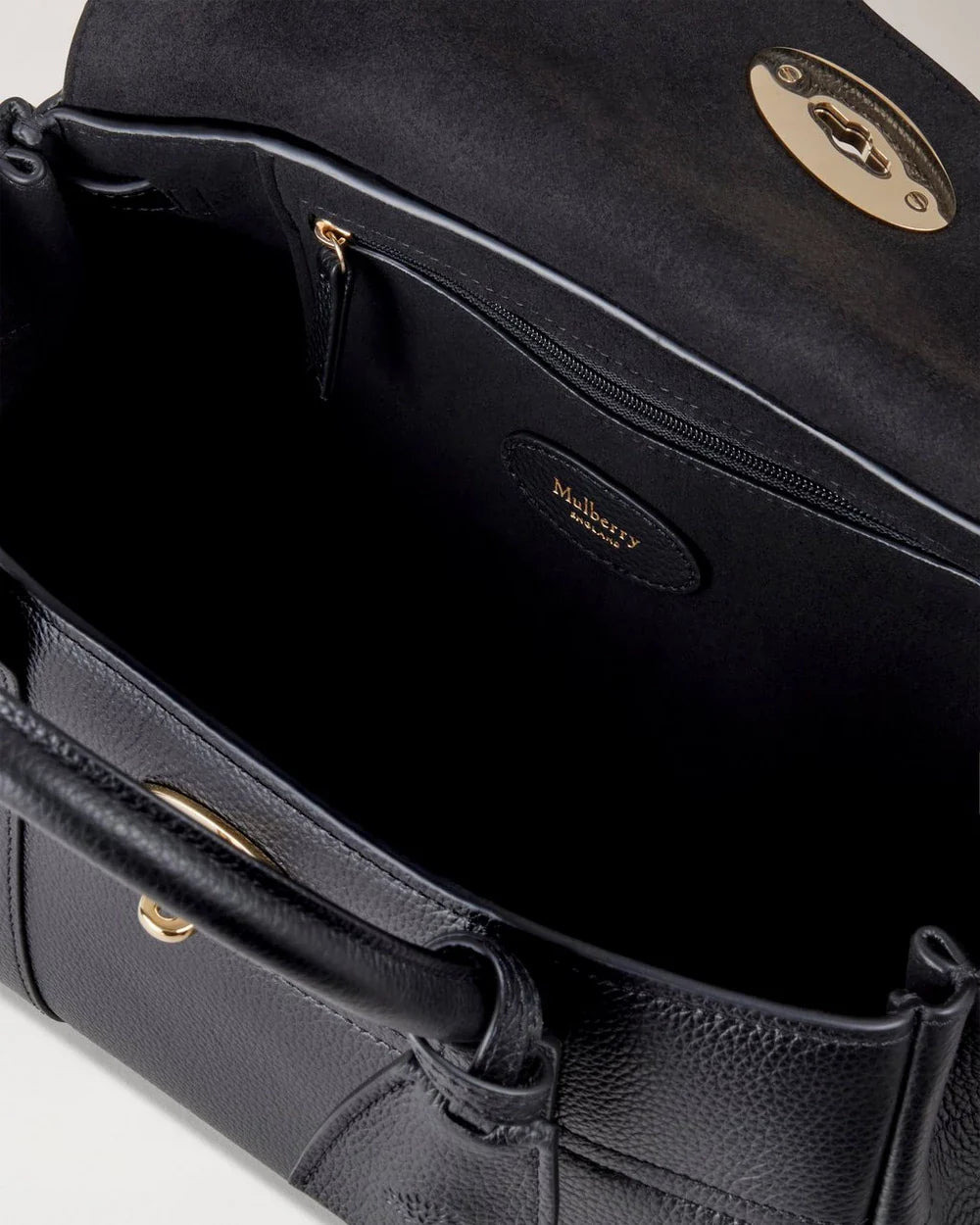 Bayswater Satchel Black Small Classic Grain - 4
