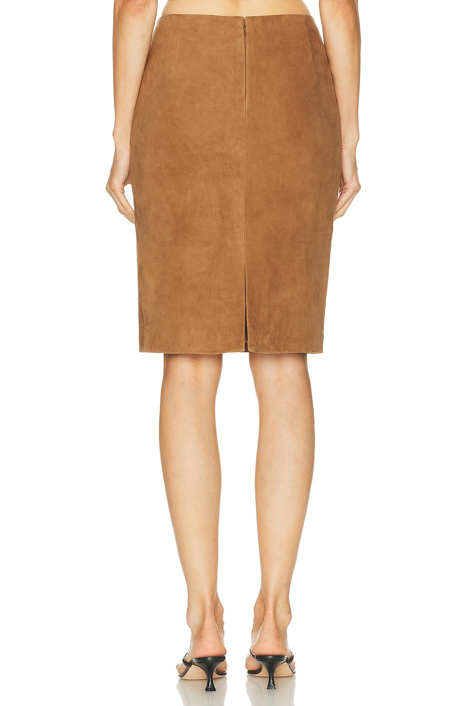 Suede Pencil Skirt - 4