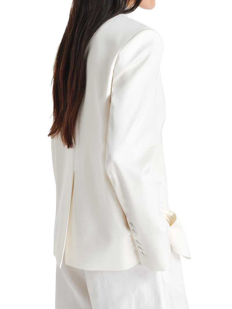 Women's New Linen Single-Breasted Dinner Jacket - Ivoire 4