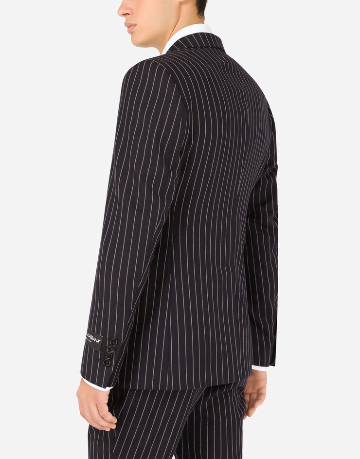 Double-breasted pinstripe wool Sicilia-fit jacket - 5