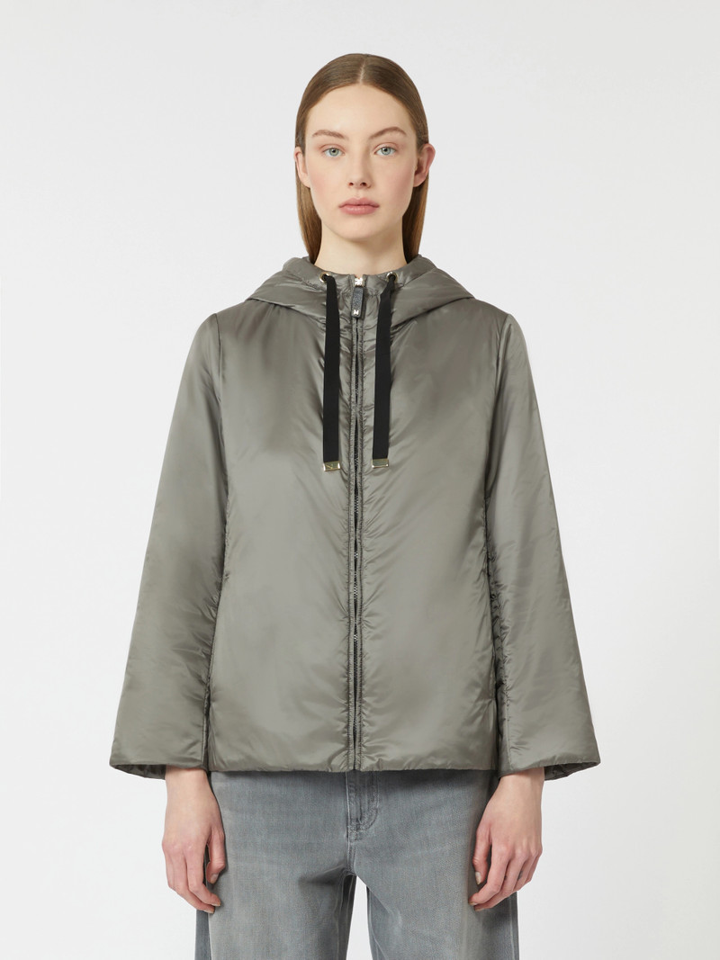 GREENH Padded water-repellent canvas hooded jacket - MEDIUM GREY 3