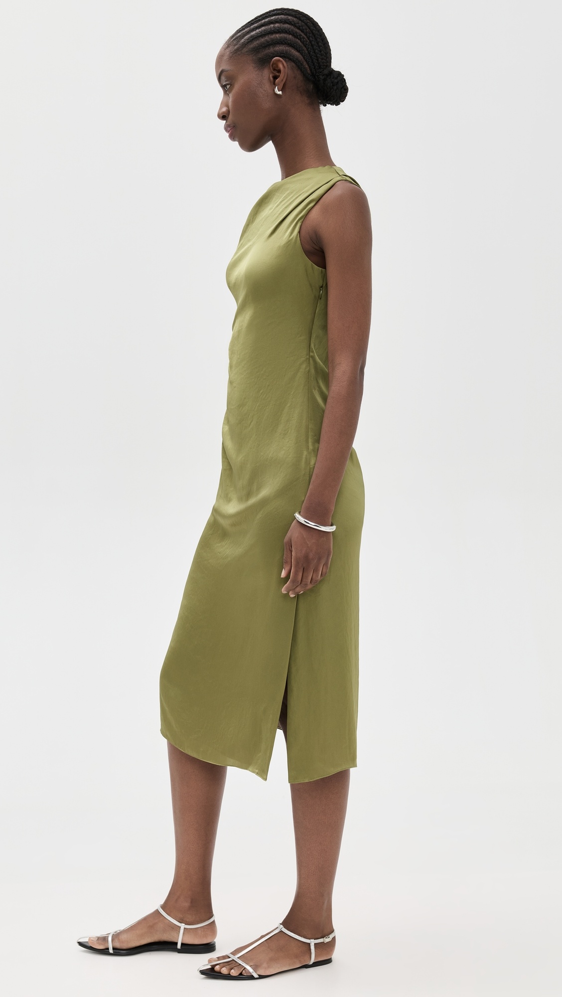 Shoulder Drape Dress - 3