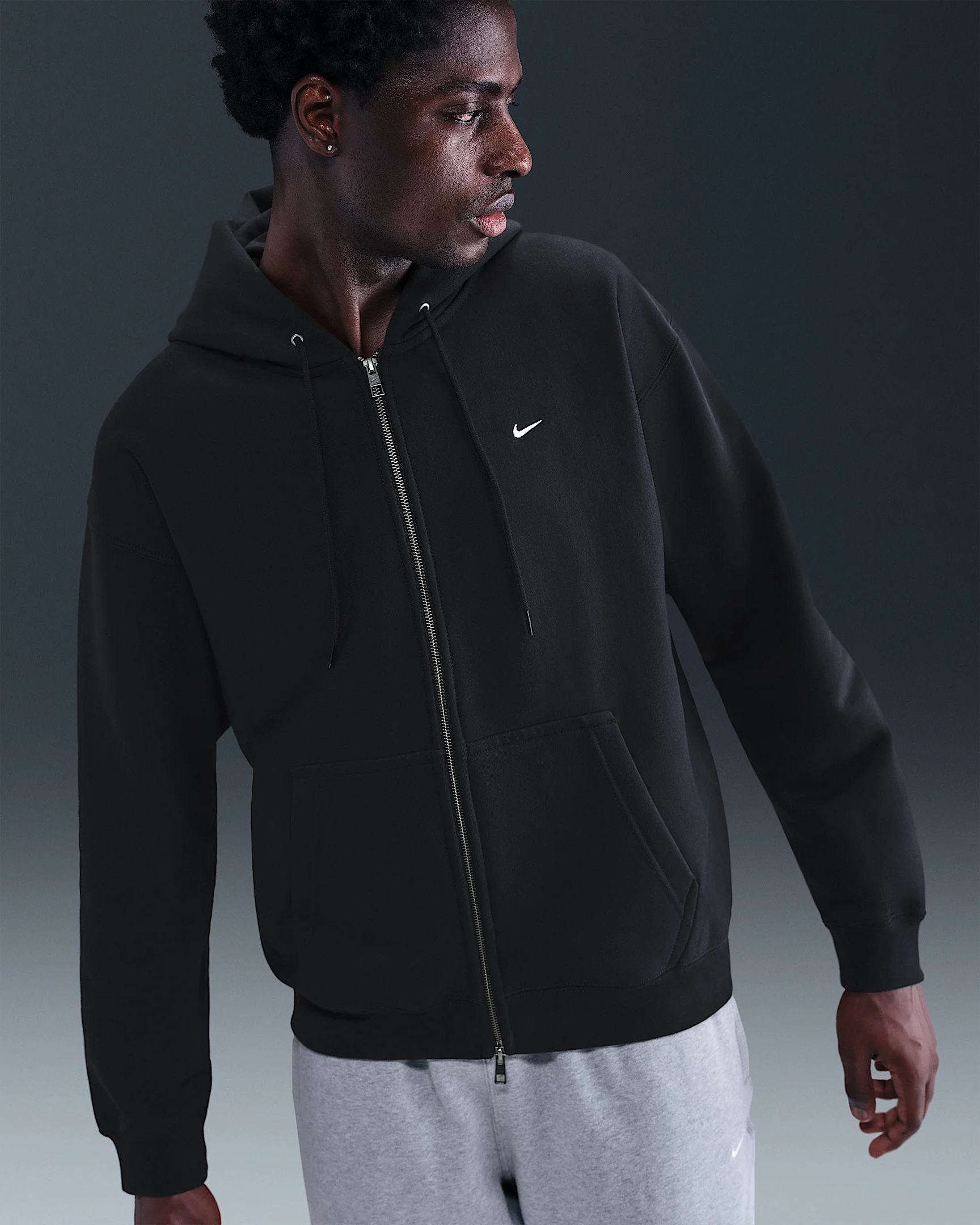 Nike Solo Swoosh Men's Full-Zip Fleece Hoodie - 1