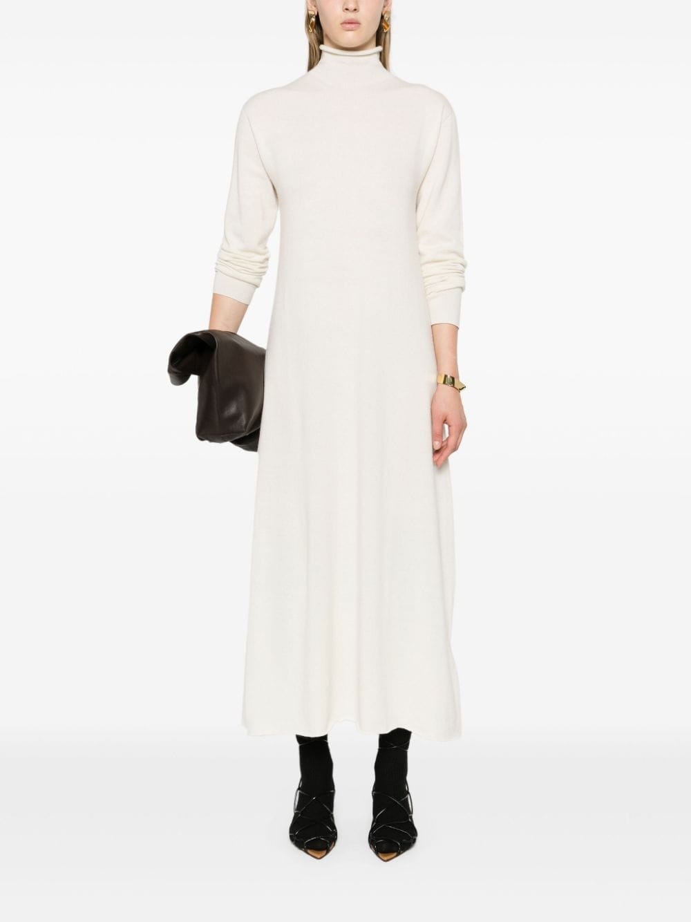 high-neck knitted maxi dress - 2