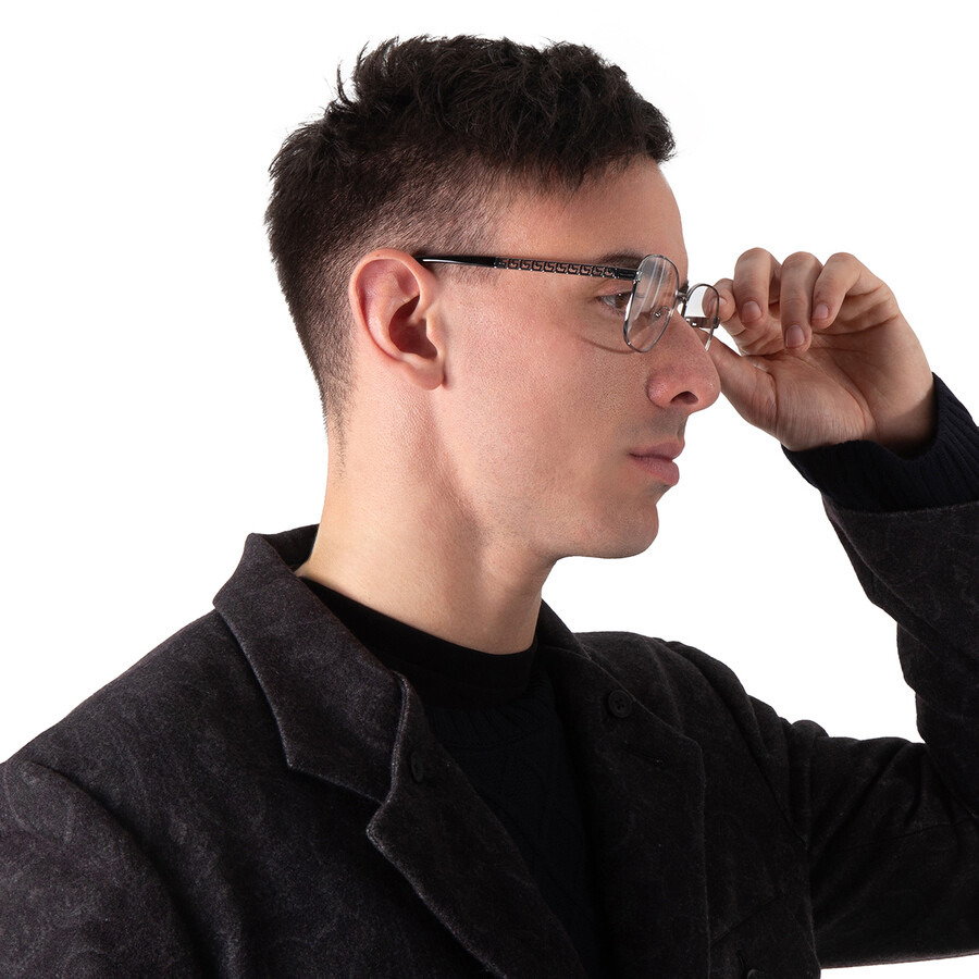 Versace Demo Square Men's Eyeglasses VE1290 1001 56 - 2