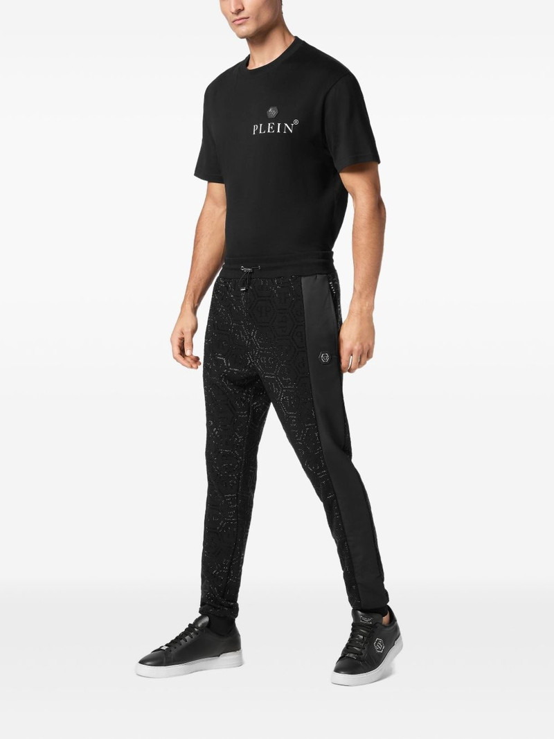 PHILIPP PLEIN Inserts Monogram Strass track pants outlook