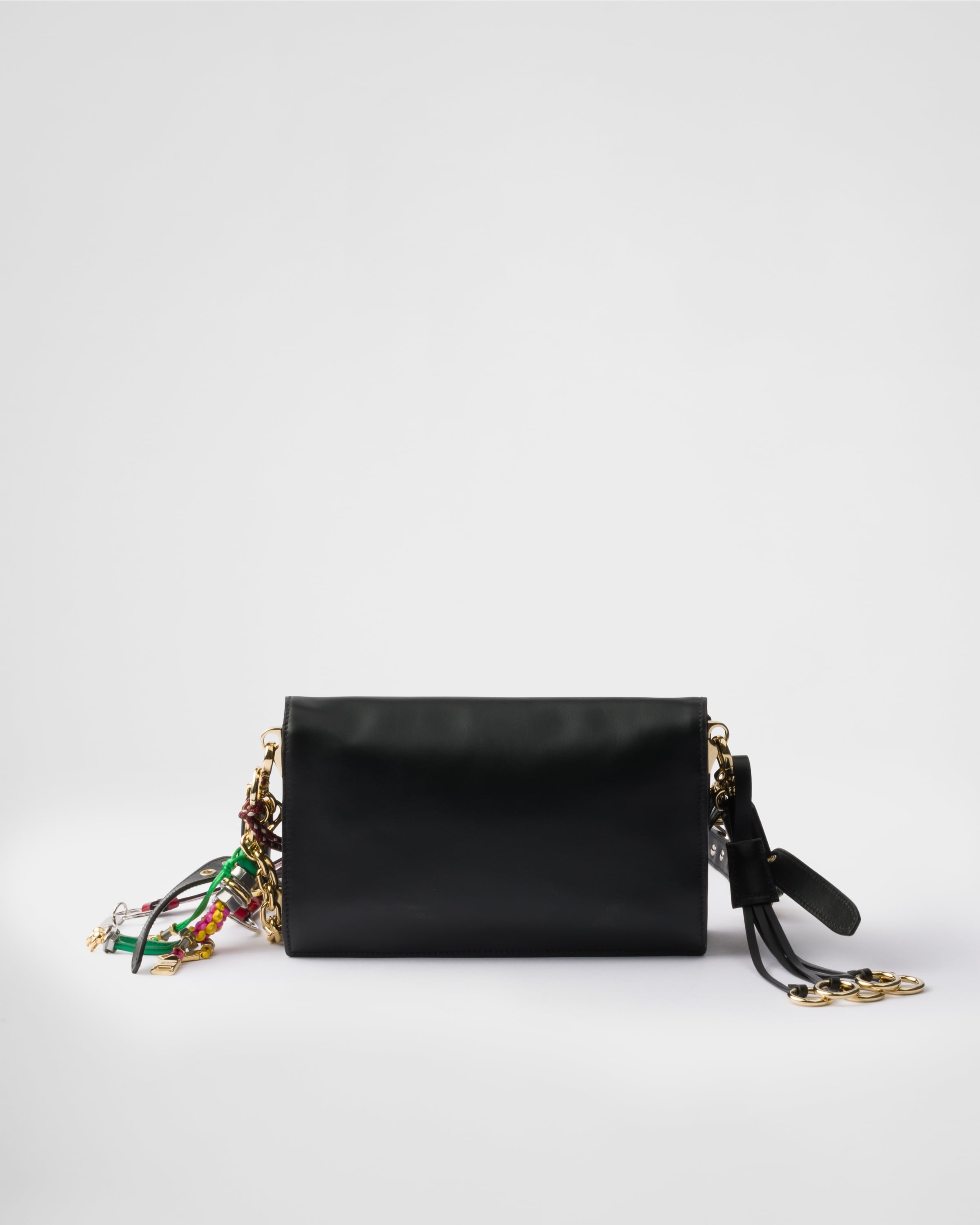 ショルダーバッグ・ポシェット Prada Soft Sound small leather shoulder bag with charms Black Prada Soft Sound small leather shoulder bag with